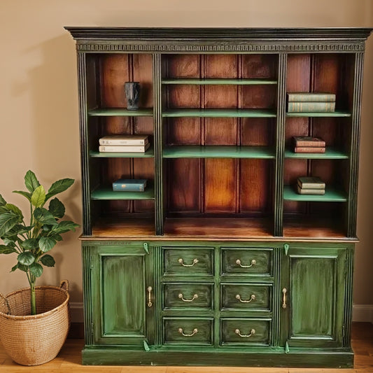 Revek Wooden Book Shelf Cupboard (Green)