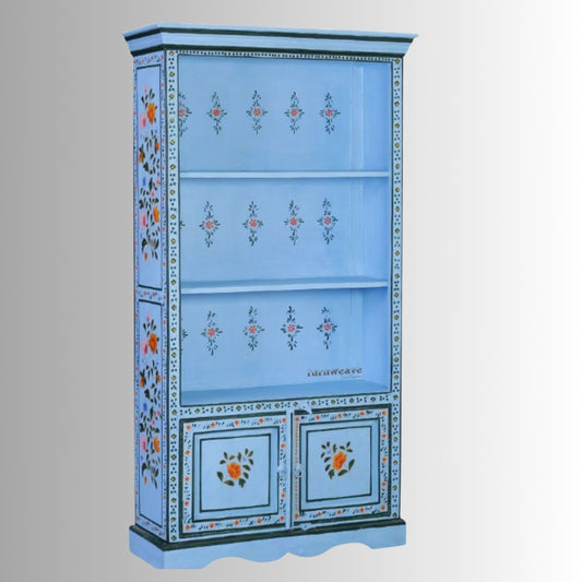 Shimoy Wooden Handpainted Book Shelf (Blue)