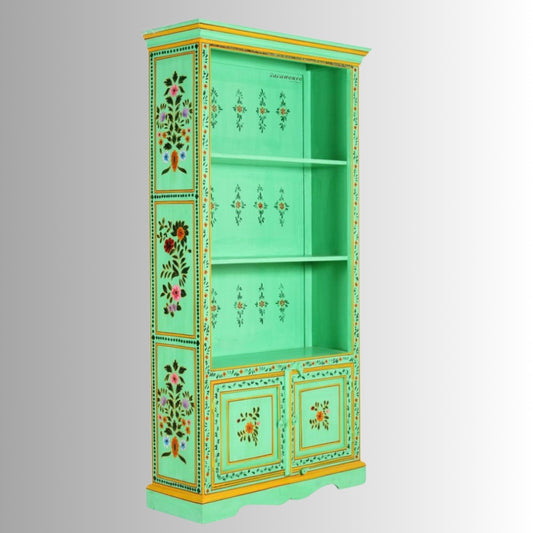 Shimoy Wooden Handpainted Book Shelf (Green)