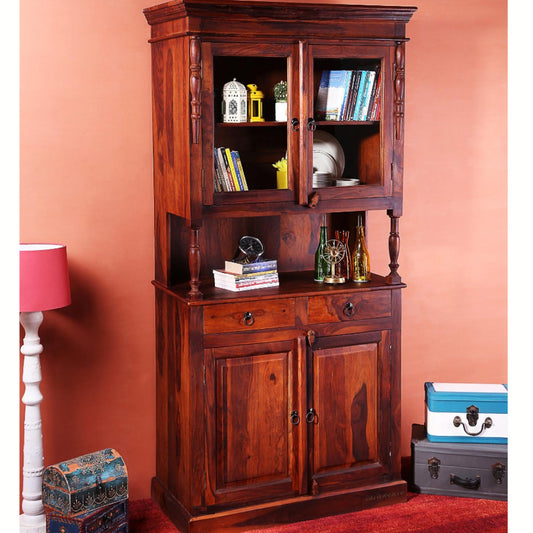 Tivan Wooden Storage Cupboard (Teak) | Wooden Cupboards | Wooden Almirahs | Sheesham Wood Furniture | Solid Wood Furniture Online | Solid Wood Cupboards | Wooden Wardrobes | Furnweave