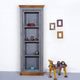 Kama Wooden Carved Bookshelf (Grey Distress)