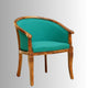 Sukriya Wooden Upholstered Arm Chair (Honey Finish)