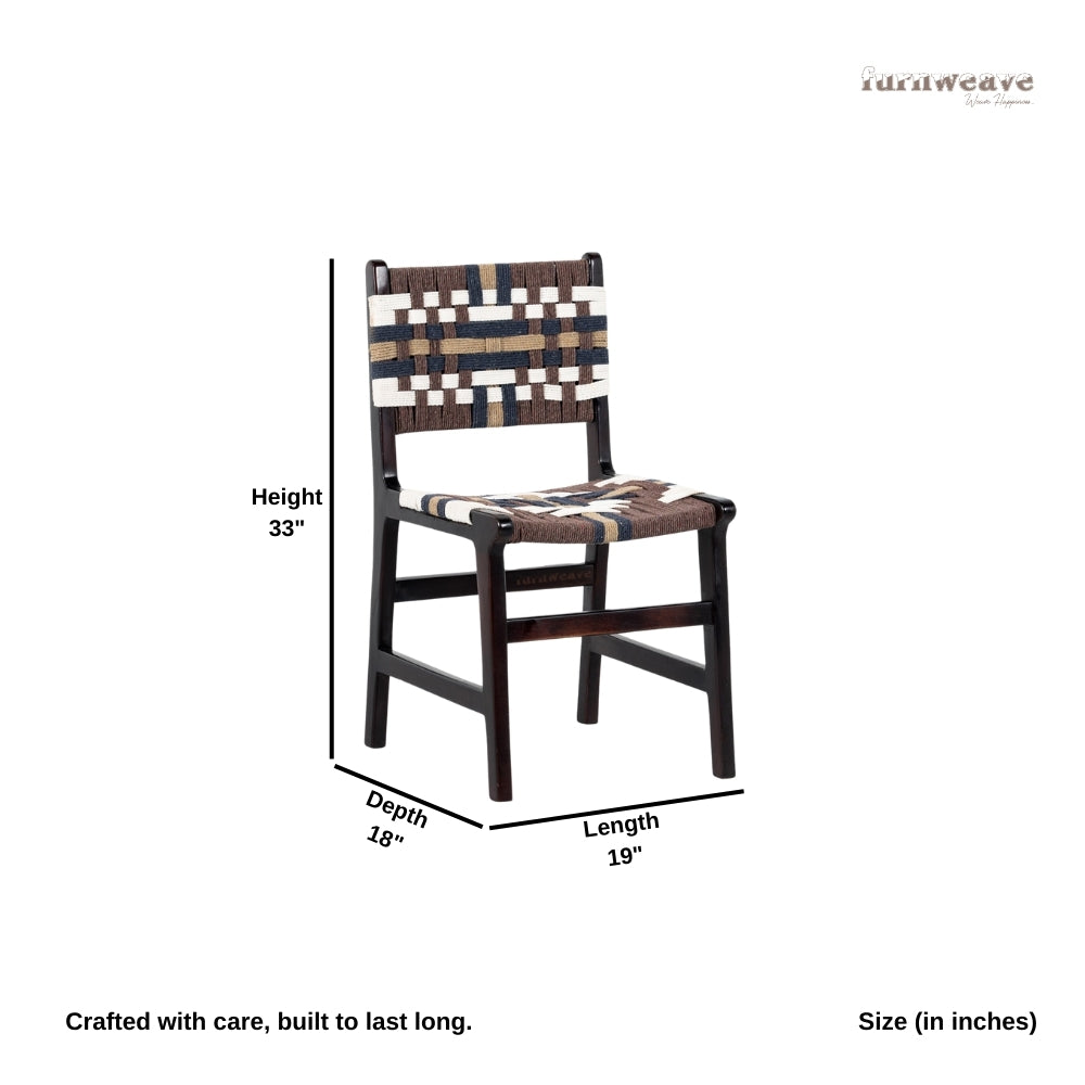 Wikia Wooden Handwoven Chair (Walnut)