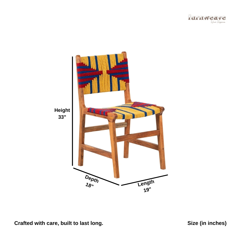 Wikia Wooden Handwoven Chair (Natural)