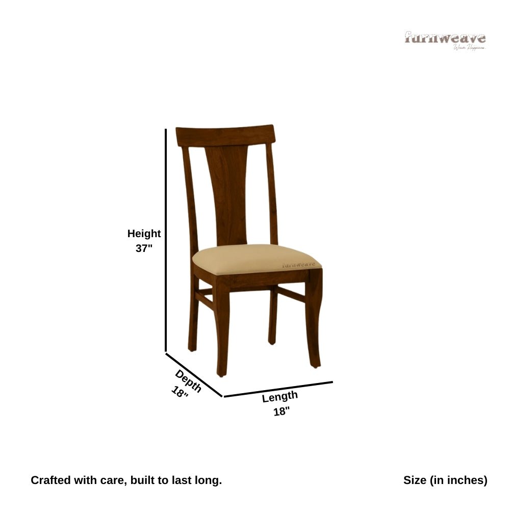 Samel Wooden Dining Chair (Teak)