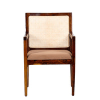 Jamil Wooden Rattan Arm Chair (Teak)