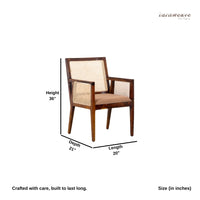 Jamil Wooden Rattan Arm Chair (Teak)