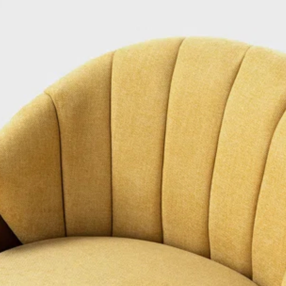 Sion Wooden Upholstered Lounge Chair (Teak)