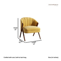 Sion Wooden Upholstered Lounge Chair (Teak)