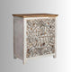 Atra Wooden Carved Chest of Drawer (White Distress) | Solid Wood Chest of Drawers | Wooden Chest of Drawers | Solid Wood Furniture Online | Wooden Carved Furniture Online | Furnweave