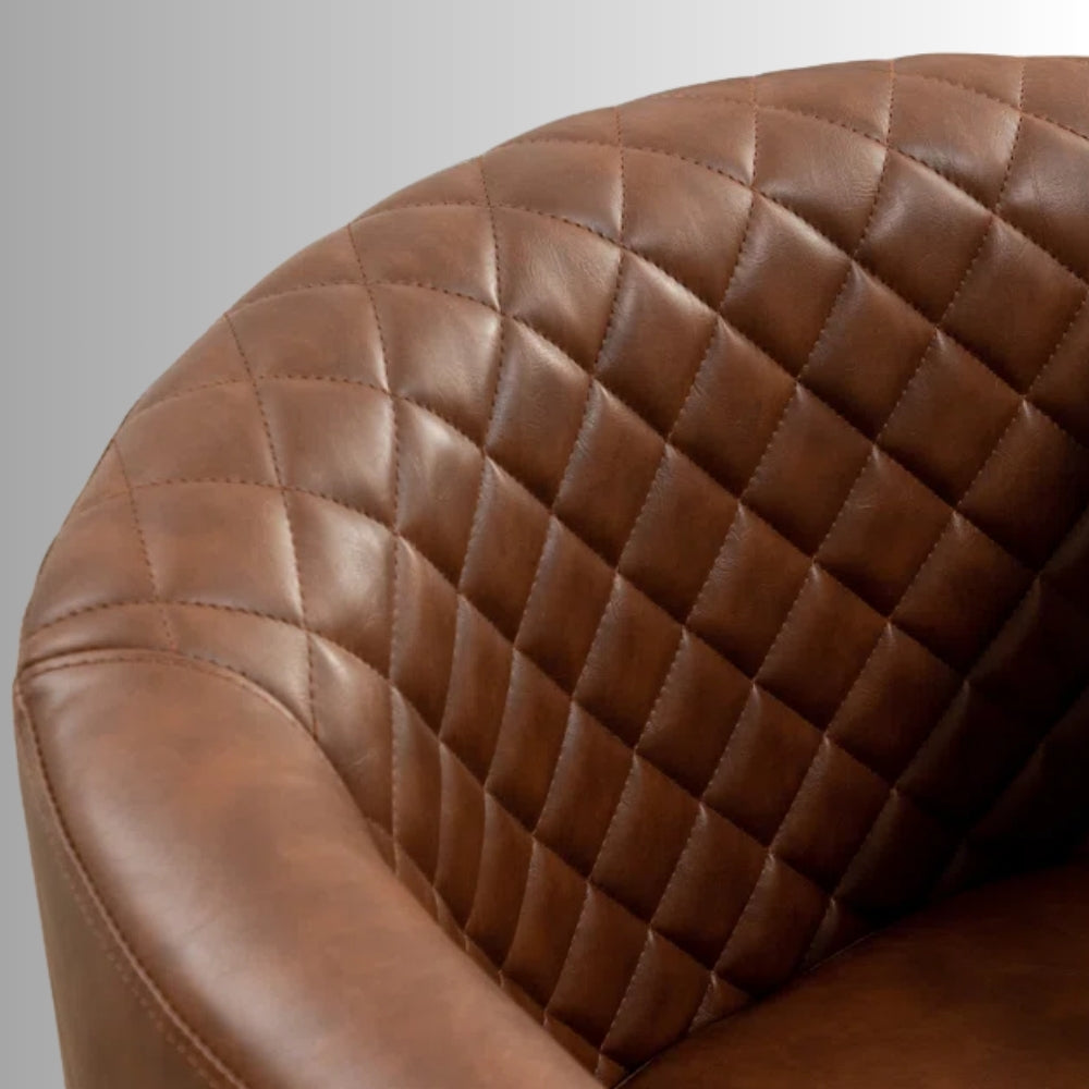 Kisto Wooden Premium Lounge Sofa Chair (Tan)