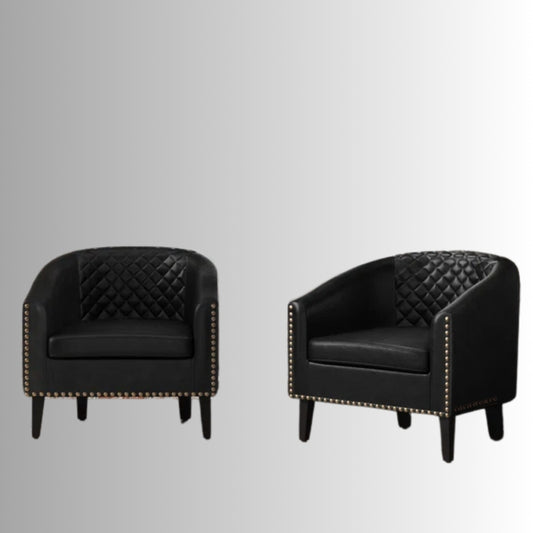Kisto Wooden Premium Lounge Sofa Chair (Black)