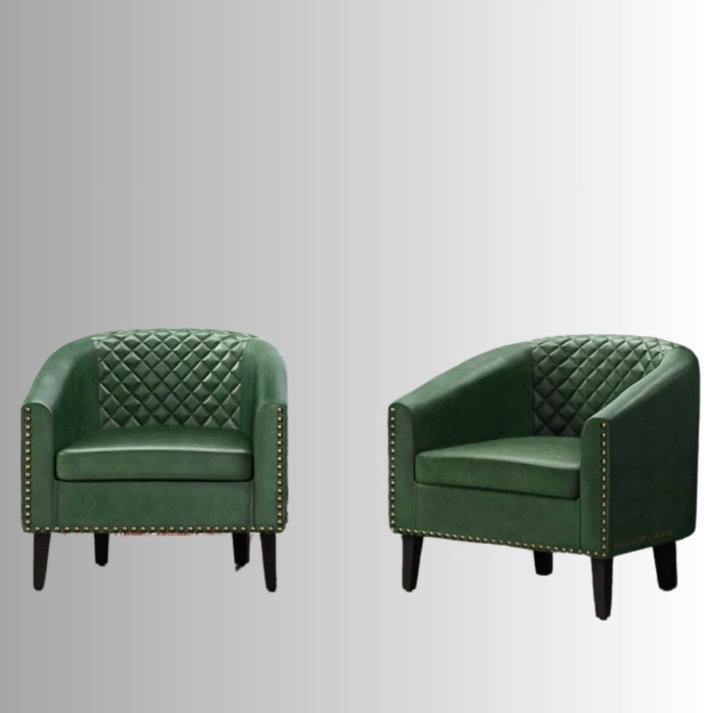 Kisto Wooden Premium Lounge Sofa Chair (Green)