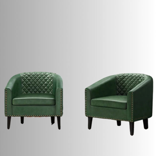Kisto Wooden Premium Lounge Sofa Chair (Green)