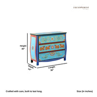 Amrit Wooden Chest of Drawers (Blue)
