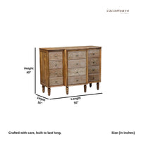 Kehsta Wooden Carved Chest of Drawers (Natural)