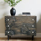 Bird Cabinet with Three Drawers (Black Distress)