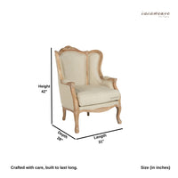 Kelas Wooden Upholstered Arm Chair Sofa (Brown Distress)