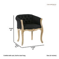 Shipa Wooden Upholstered Arm Chair Sofa (Black Upholstery)