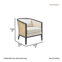 Wani Wooden Rattan Lounge Chair (Black)