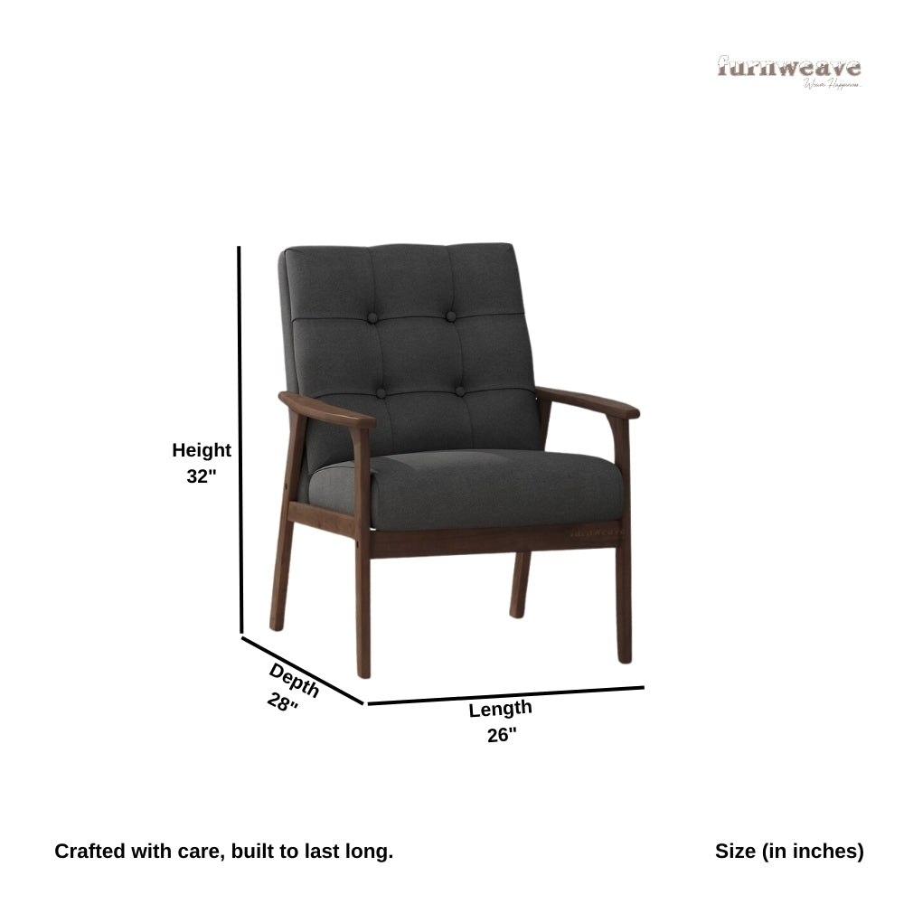 Jacko Wooden Arm Chair (Walnut)