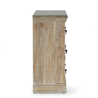 Tiva Wooden Rustic Chest of Drawers (White Distress) | Solid Wood Furniture Online | Wooden Carved Chest of drawers | Mango Wood Furniture | Furnweave