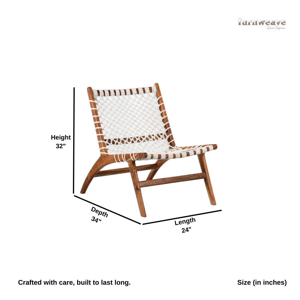 Veer Handwoven Easy Chair set of Two (Natural)