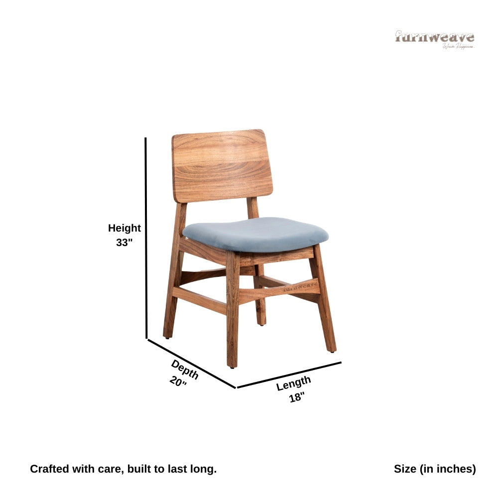 Kifia Wooden Dining Chair with Upholstery
