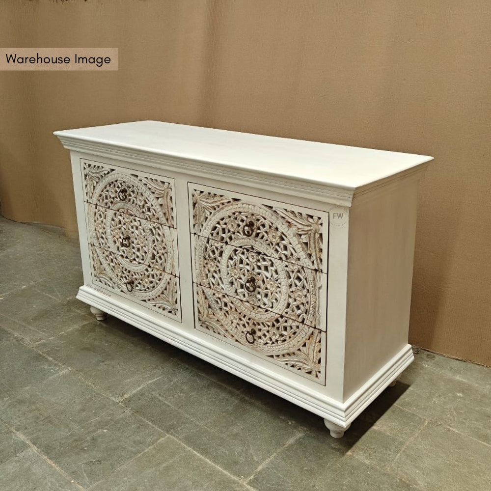 Kai Wooden Chest of Drawers (White Distress)