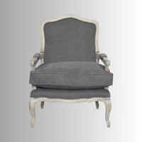 Sukre Wooden Designer Arm Chair (White Distress)