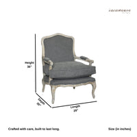 Sukre Wooden Designer Arm Chair (White Distress)