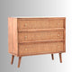 Tihsa Wooden Rattan Chest of Drawer (Light Brown) | Wooden Chest of drawers | Solid Wood Storage Furniture | Rattan Furniture | Rattan Cabinets| Furnweave | Solid Wood Furniture Online