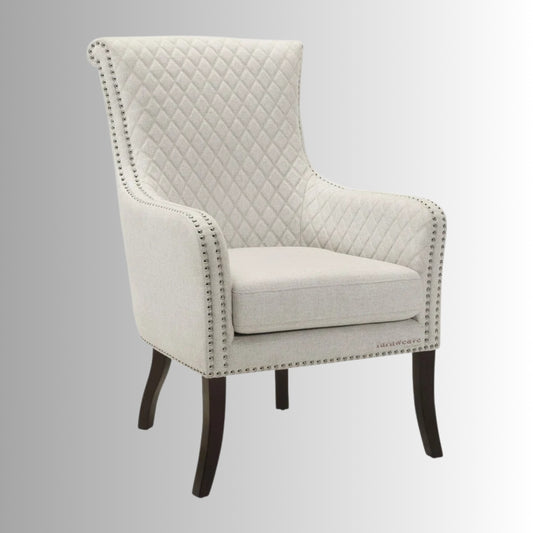 Omea Wooden Accent Chair (Walnut)
