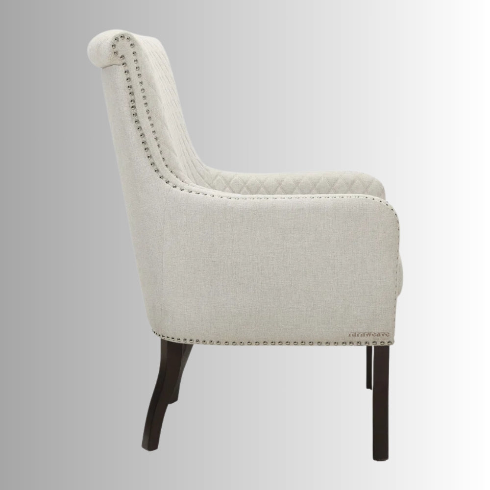Omea Wooden Accent Chair (Walnut)