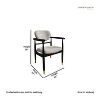 Sevae Wooden Arm Chair (Black)