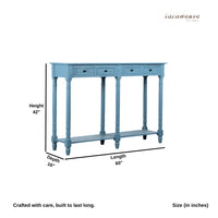 Jona Wooden Console Table (Navy Blue)