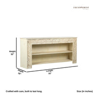 Vive Wooden Console Table (White Distress)