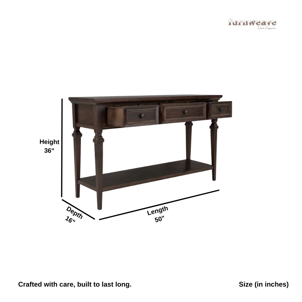 Heaven Wooden Console Foyer Table (Walnut)