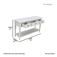 Heaven Wooden Console Foyer Table (White)