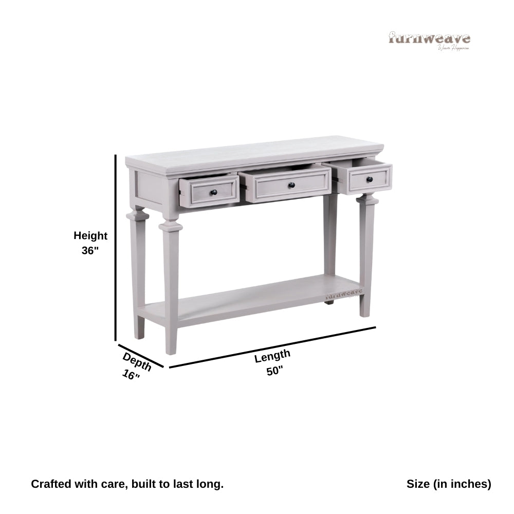 Heaven Wooden Console Foyer Table (Grey)