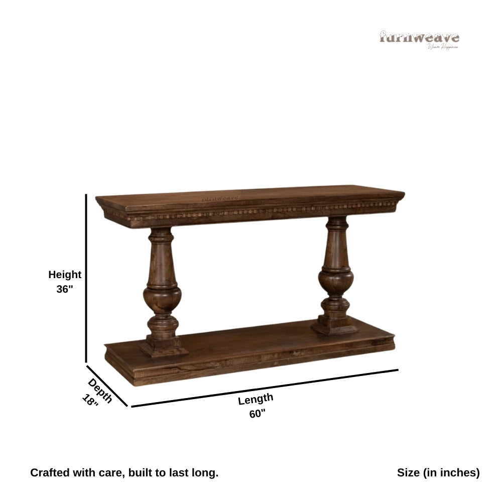 Safi Wooden Entryway Console Table (Walnut)