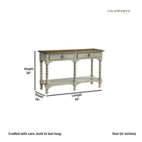 Yuva Wooden Entryway Console Table (Grey)