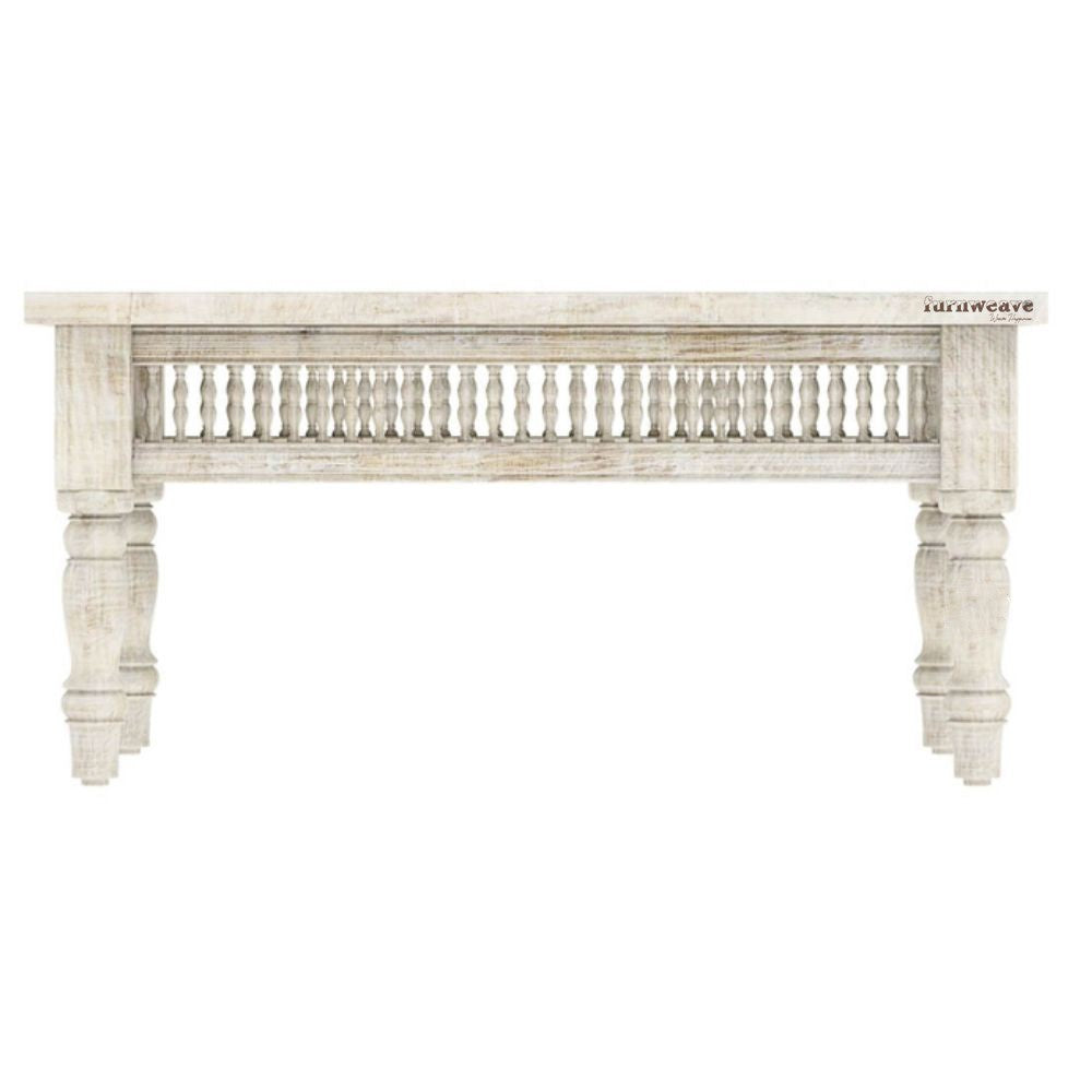 Carvel Wooden Coffee Table (Antique White)