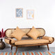 Kurio Wooden Rattan Diwan Bench (Teak)