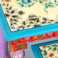 Gulmohar Wooden Handpainted Tables Set of Three ( Handpainted 1)