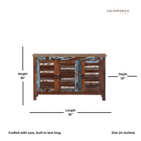Oketa Wooden Reclaimed Finish Shoe Cabinet (Reclaimed)
