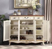 Femia Wooden Handpainted Cabinet (Cream)