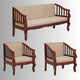 Trimev Solid Wooden Sofa Set ( 3+1+1 Seater) Teak