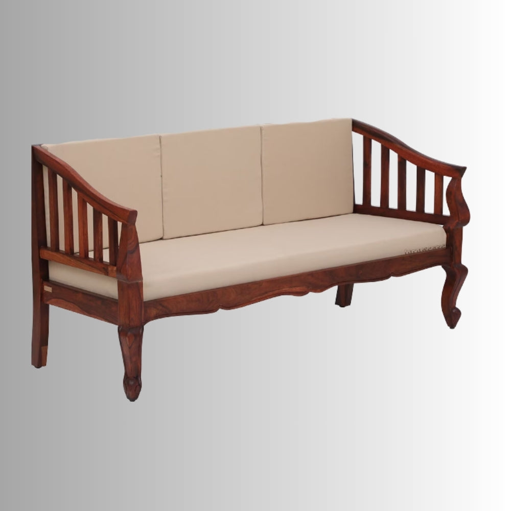 Trimev Solid Wooden Sofa 3 Seater (Teak)