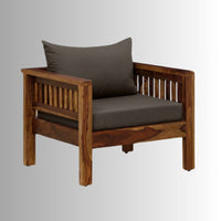 Karm Solid Wooden Sofa 1 Seater (Teak)